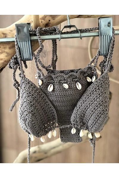 ZAHandmade Seashell Detailed Bikini Set