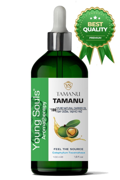YOUNG SOULS Aromatherapy Tamanu Carrier Oil ( Cold Pressed ) Tamanu Bitkisel Taşıyıcı Yağ ( Soğuk Sıkım ) 100 ml