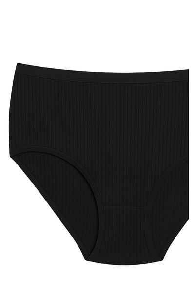 ExLove 4 Pcs Exlove Women High Waist Cotton Rib Bato Panties
