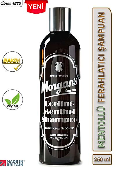 Morgan's Pomade 250 ml Menthol Refreshing Care Shampoo - Cooling Shampoo