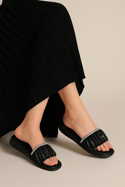 VİZYON Vizyon Magnolia Orthopedic Women's Slippers Dowry Slippers Daily Slippers Guest Slippers