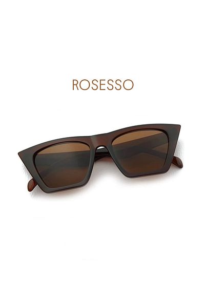 ROSESSO Cat Square Black Unisex Sunglasses with Uv400 Protection