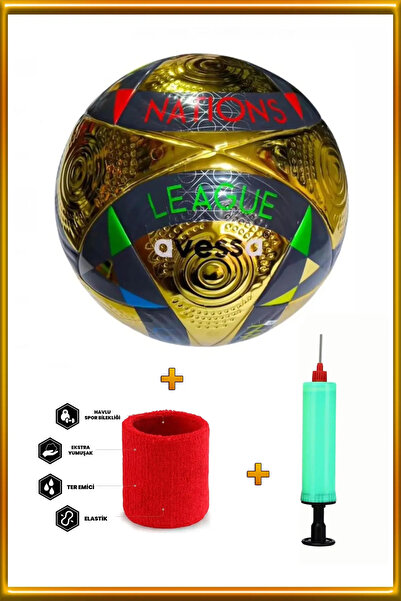 AVESSA FT-1100 No:5 430 Gram Profesyonel Futbol Topu - Kanallı Deri Kabartmal...