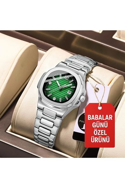 pullmarkt مقاوم للماء - ضمان لمدة عامين - ممتاز - ساعة يد بتقويم