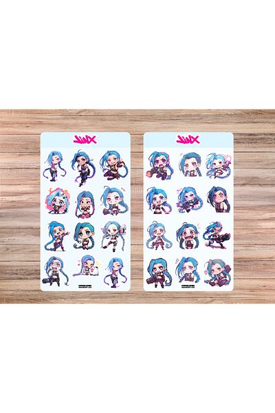 mertfigur Lol Arcane Jinx Anime Sticker Sticker