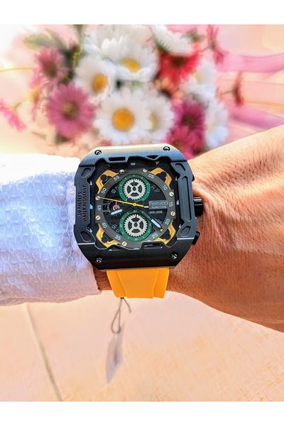 Ferrucci Function Special Design Men's Wristwatch - Waterproof 30m, Sports Silicone Cord