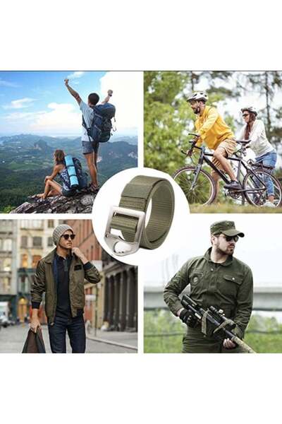 PUFO Stance casual belt for men 3.8 x 115 cm, green