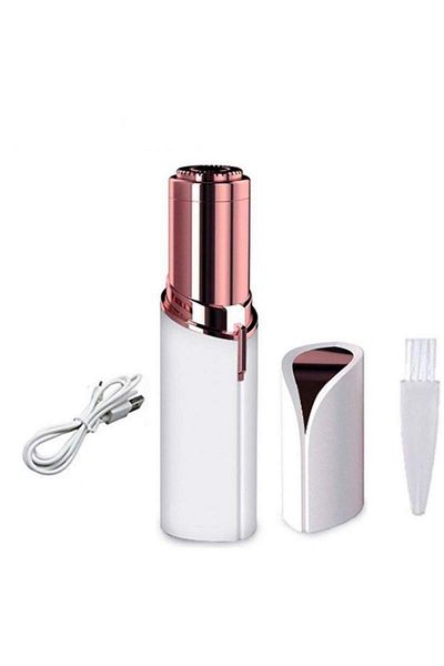 SIKS ® epilator for facial hair removal with LED and USB cable charging, white