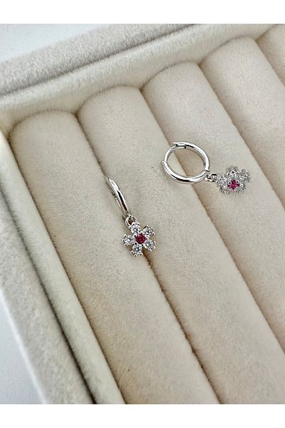 My Bellas Jewels Surgical Steel Zircon Dangle Stone Hoop Tragus Piercing, Helix, Flat, Conch, Lobe (1 Piece)