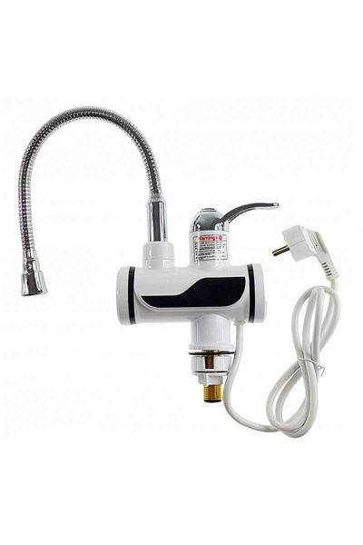 SIKS Robinet electric instant pentru apă caldă, afișaj digital, țeavă flexibilă, putere 3000W, până la 60°C