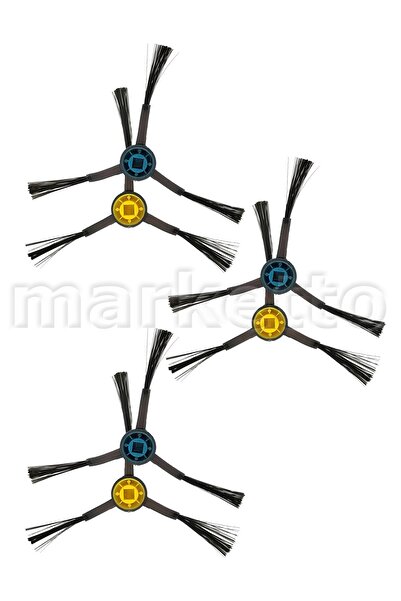 Marketto Set de perii laterale compatibile cu robotul Fakir Robert RS780 Plus, 6 piese