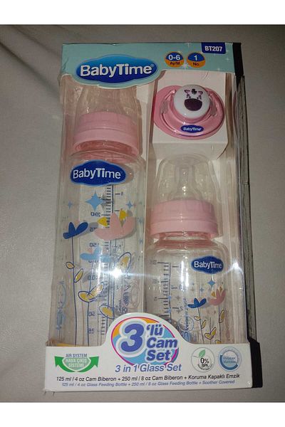 Wee Glass Baby Bottle Pink