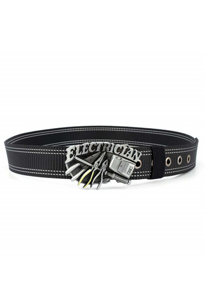 PUFO ELECTRICIAN men's belt 4 x 123 cm, black