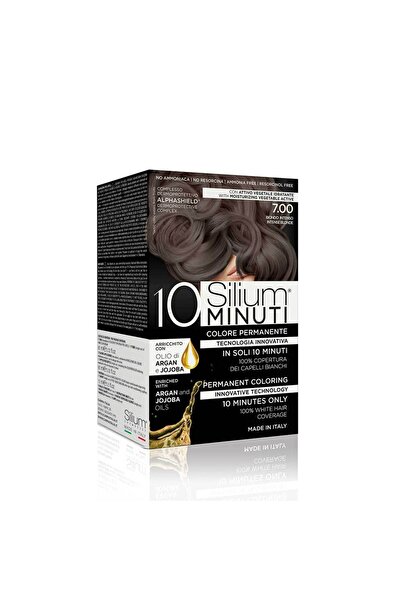 Silium صبغة شعر دائمة ١٠ دقائق، ٧.٠٠ أشقر داكن، خالية من الأمونيا مع زيتي الأ...
