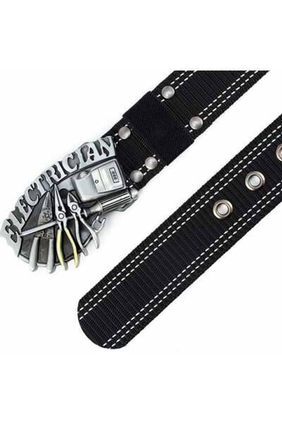 PUFO ELECTRICIAN men's belt 4 x 123 cm, black