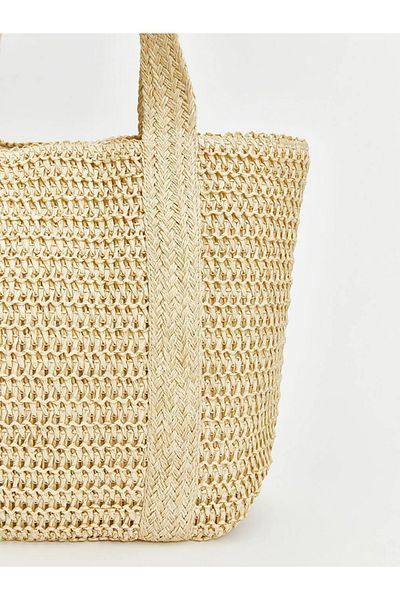 LC Waikiki LCW ACCESSORIES Ψάθινη γυναικεία τσάντα παραλίας 44x30x14 cm