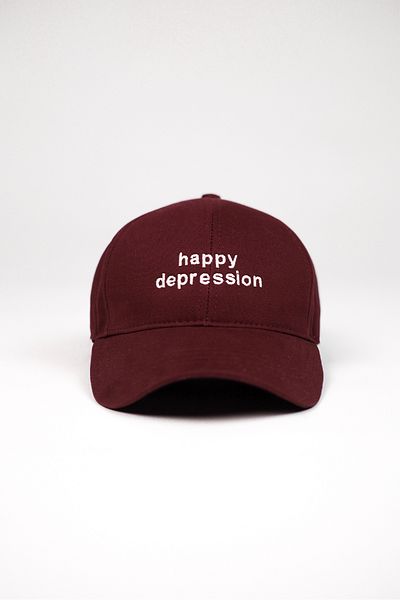 Eazy Co Șapcă de baseball unisex Happy Depression Burgundy