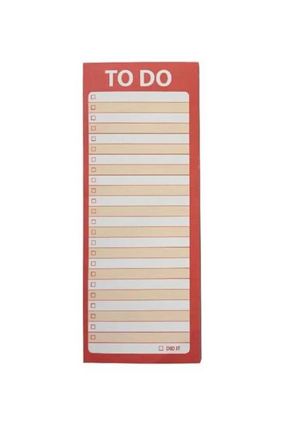 Roco To Do Printed Lined Self Stick Notes Beige/white/red