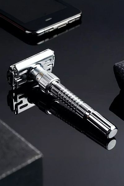JUDAS Qualis Q8 Adjustable Full Metal Shaver 10 Pieces Platinum Leaf Razors