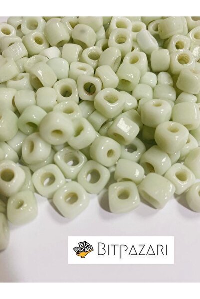 Flea Market Beli - Kvadratni stakleni perle - Perle za nakit - (10mm - 20 kom...