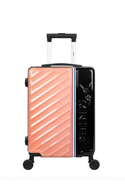 Mnuk SWAGGER 20inch Luggage| Polycarbonate and ABS Hardside Trolley| Pink Black