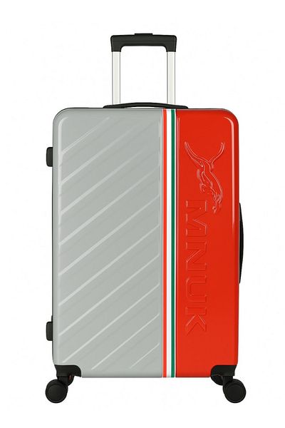 Mnuk SWAGGER 28inch Luggage| Polycarbonate and ABS Hardside Trolley- White Red