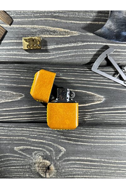 griffon leathers goods craft Kişiye Özel Benzinli Premium Deri Kılıflı Çakmak