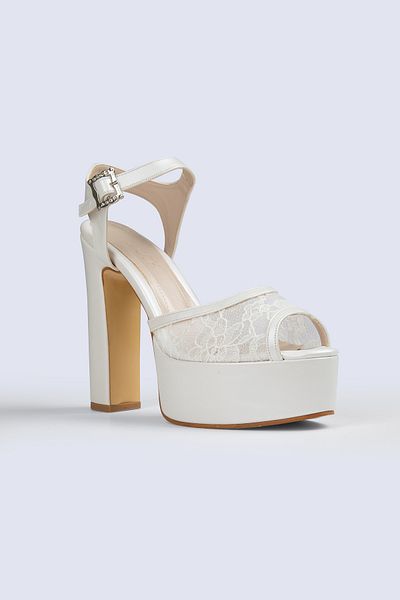 Tacchi Cinderella Lace High Platform Evening Dress Shoes