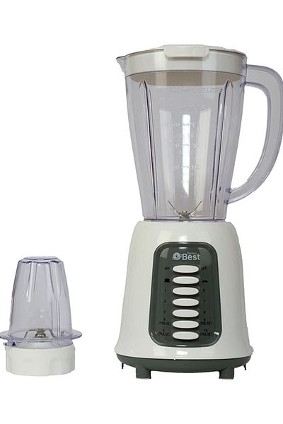 Techno Best خلاط تكنو بيست ٤٠٠ واط مع مطحنة، أبيض - BSB-001P