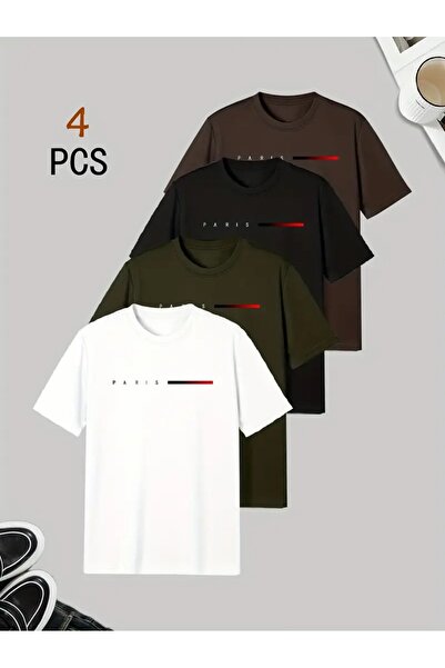 PAVRO Unisex Tshrt Pavro άνετο κομμένο μπλουζάκι prs με τύπωμα χρωμάτων πολλα...