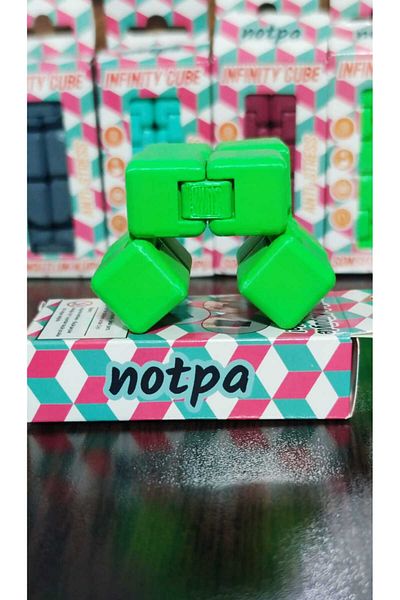 kutuTR Infinity Cube Stress Throw Cube Stress Cube (Infinity Cube) Green
