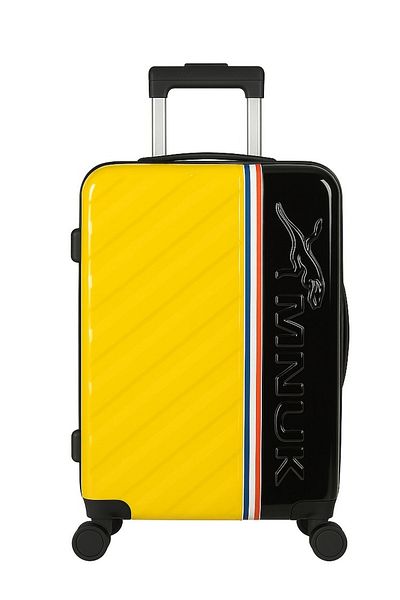 Mnuk SWAGGER 28inch Luggage| Polycarbonate and ABS Hardside Trolley|Yellow Black