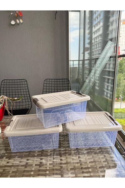 Tercih Home Set of 3 Storage Containers 3 Liters High Quality
