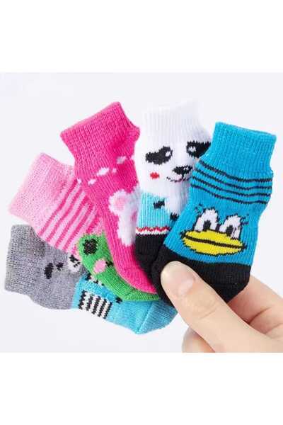 Mıncır Shop جوارب محبوكة مضادة للانزلاق للقطط والكلاب - جوارب ليكرا مضادة للح...