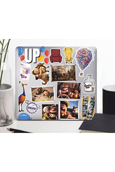 hediyenebak Up up Sticker Set |   Laptop Agenda Pc Tablet Phone Notebook Sticker Bullet Journal