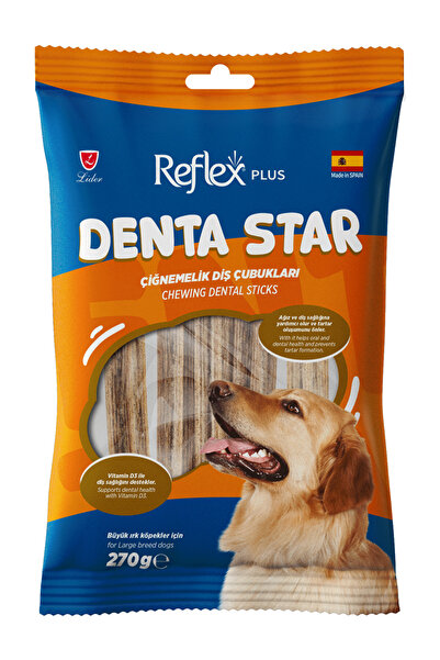 Reflex Dentastar / Çiğnemelik Diş Çubukları Büyük Irk Yetişkin Köpek Ödül Maması 270gr
