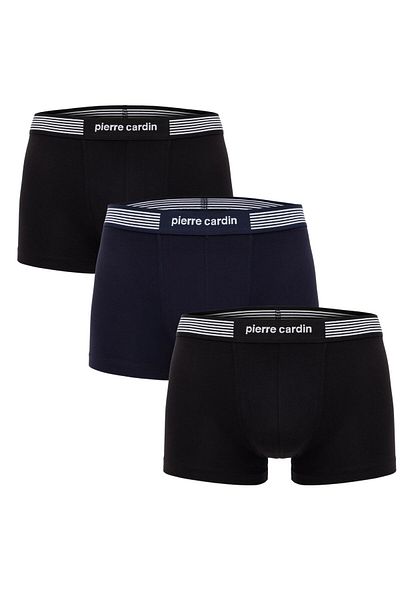Pierre Cardin Modal Cotton Lycra 3-Pece Black Navy Blue Boxer Q3.u.6o.k0.k.a.p.c