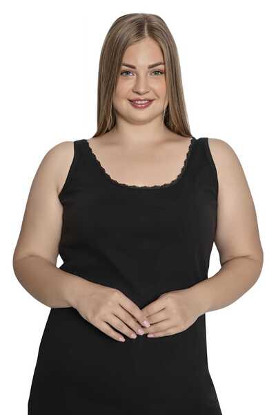 Uniquetrenders Women's 6-Piece Thick Strap Lace Detailed Oversized Tank Top