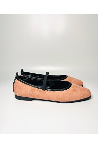 Barka Gül Kurusu Süet Kadın Lastikli Babet