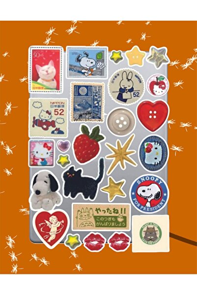 hediyenebak Vintage Retro Seri 1 Sticker Seti | Laptop Ajanda Pc Tablet Telef...