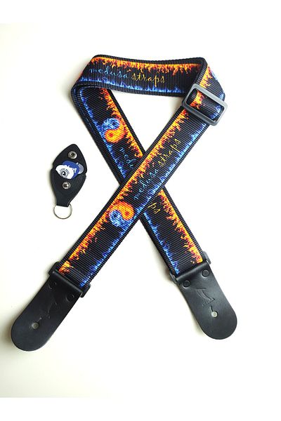 MEDUSA Yingyang Fire Electric Guitar Strap Strap Strap Picks Case and Picks with Gift