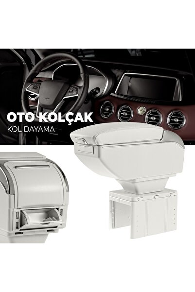 DEKOHOP Oto Kolçak Sürgülü ve Usb Şarj Girişli Tüm Araçlara Uyumlu Kol Dayama...