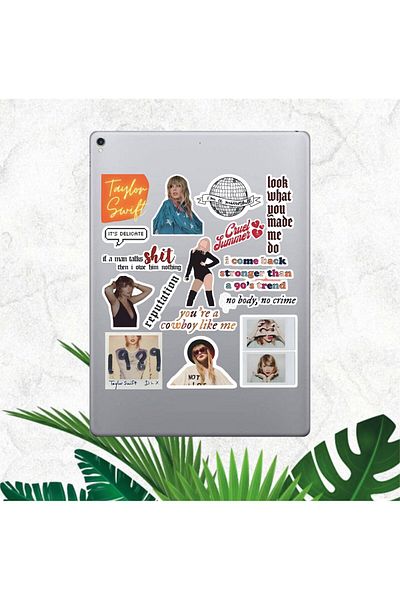hediyenebak Set de stickere Taylor Swift Seria 1 | Laptop Agenda PC Tablet Telefon Caiet Etichetă Bullet Journal