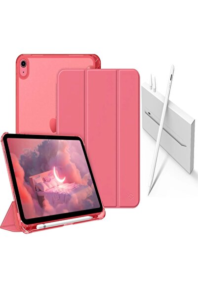 Covpor Apple iPad 10.NESİL 10.9 ve 11. NESİL A16 Uyumlu Flip Kılıf Karpuz + P...