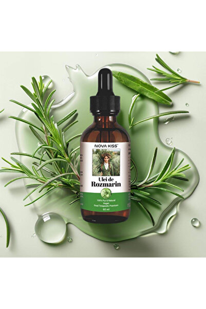 NOVA KISS ® 100% ulei pur de rozmarin premium pentru creșterea părului, scalp, îngrijirea pielii, 60 ml