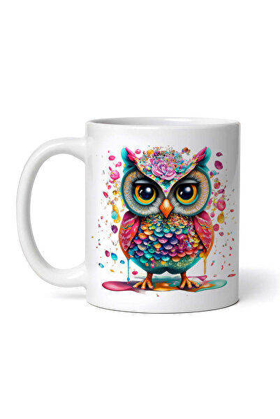 OEM Εξατομικευμένη λευκή κούπα, Sadie Owl, INOVATIX®. 330ml