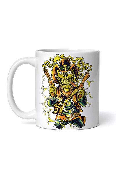 OEM Εξατομικευμένη Λευκή Κούπα, Κρανίο Καουμπόη, Inovatix®. 330ml