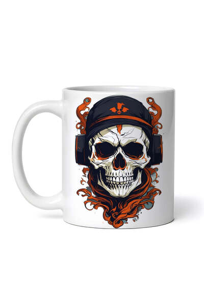 OEM Εξατομικευμένη Λευκή Κούπα, Κρανίο με Καπάκι, Inovatix®. 330ml