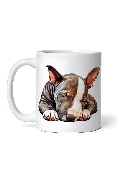 OEM Cană albă personalizată, cățeluș Bull Terrier, INOVATIX®. 330ml