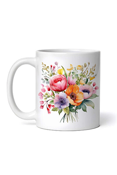 OEM Cană albă personalizată, Buchet de flori Suflet curat, INOVATIX®. 330ml